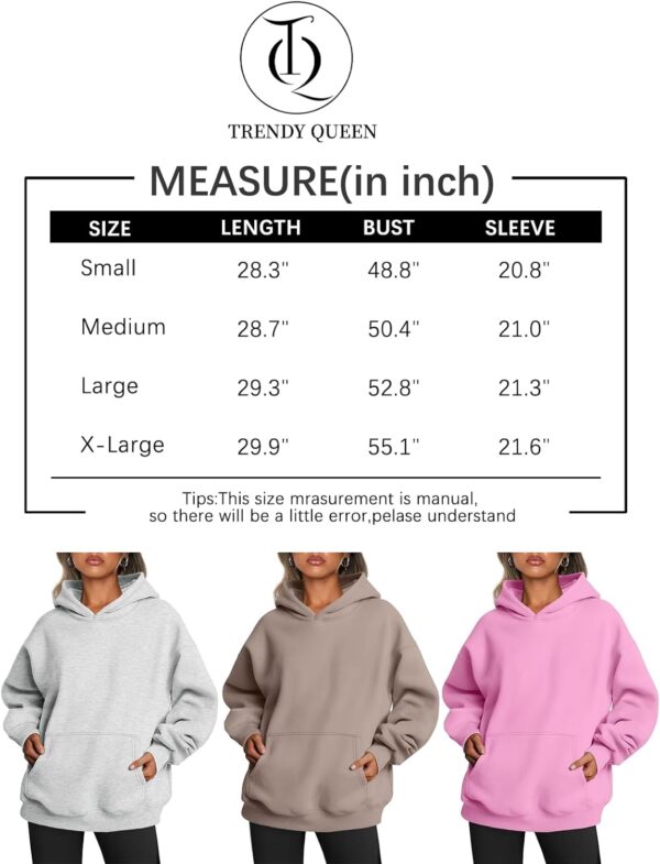 Trendy Queen Womens Oversized Hoodies Fleece Sweatshirts Long Sleeve Sweaters Pullover Fall Clothes with Pocket - Image 7