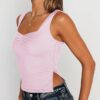 Trendy Queen Womens Crop Tank Tops Cute Backless Tops Going Out Outfits Y2k Summer Trendy Clothes Basics Clothing
